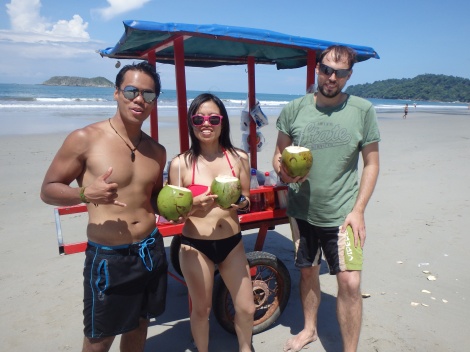 Nothing says summer than fresh coconut juice and stunna shades!
